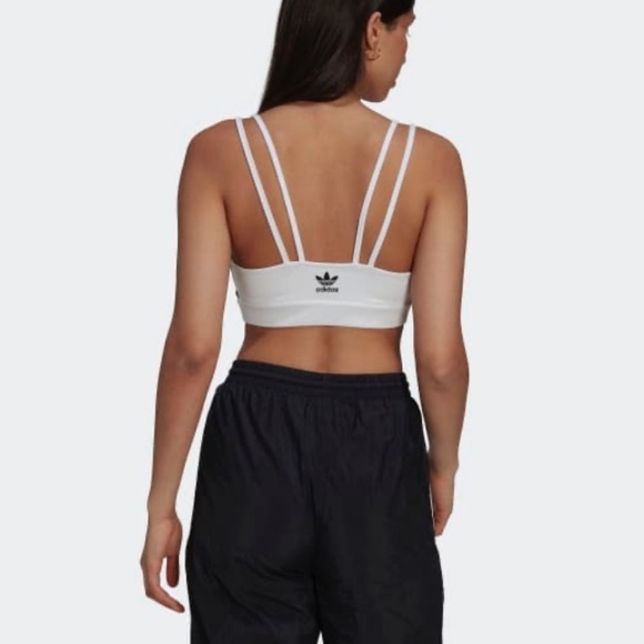 Adidas adicolor classic bra top white sport bra - Picture 2 of 6